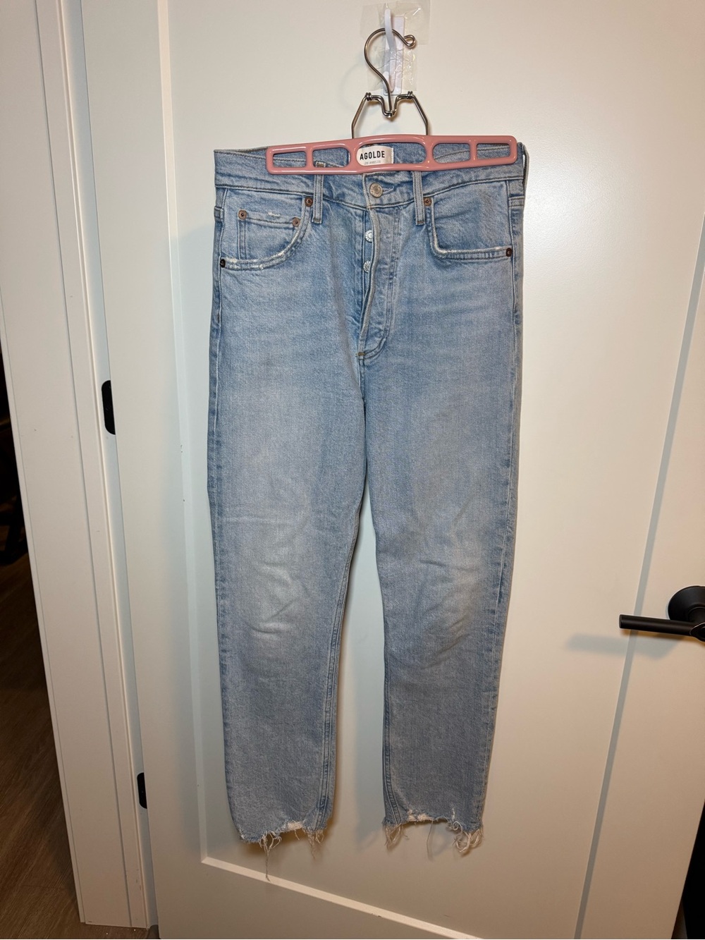 Agolde Light Wash Straight Leg Jeans